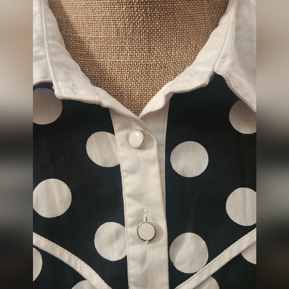 Hearts & Roses Rockabilly Polkadot Dress Size 18 - Picture 4 of 8